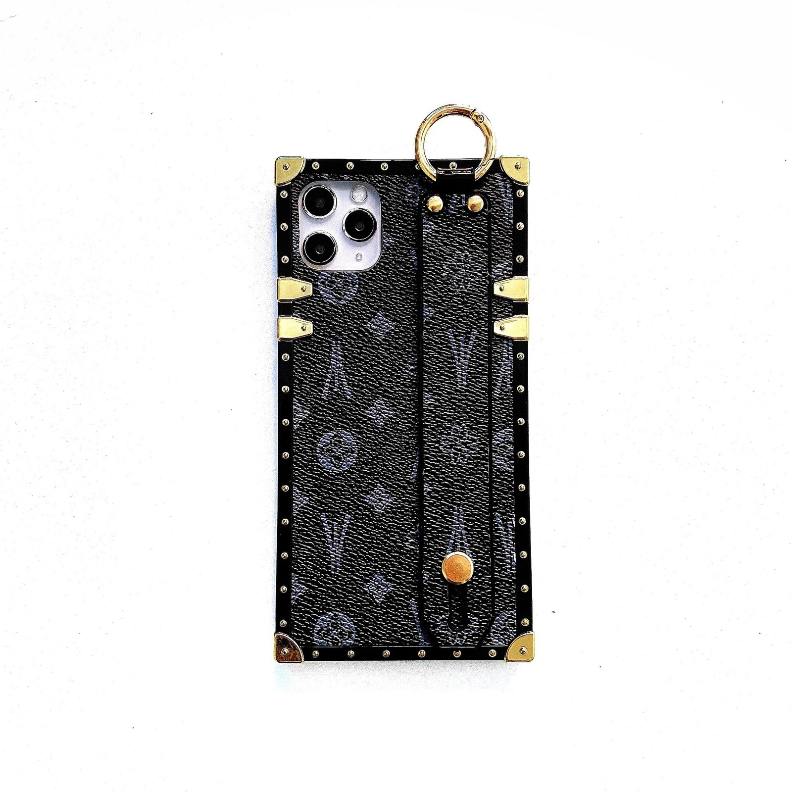 Lanjia- Fashion Hand Strap Leather Case For Iphone 11 12 13 14 15 16 Plus Pro Max Holder Shockproof Cover Phone Cases 250703 C9b25