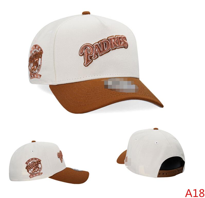 2025 Men's Classic cap Padres Flat Peak World series Snapack Strapback Heart Full Size Closed Caps Fashion Hip Hop Women Baseball Sports All Team Fitted Hats a