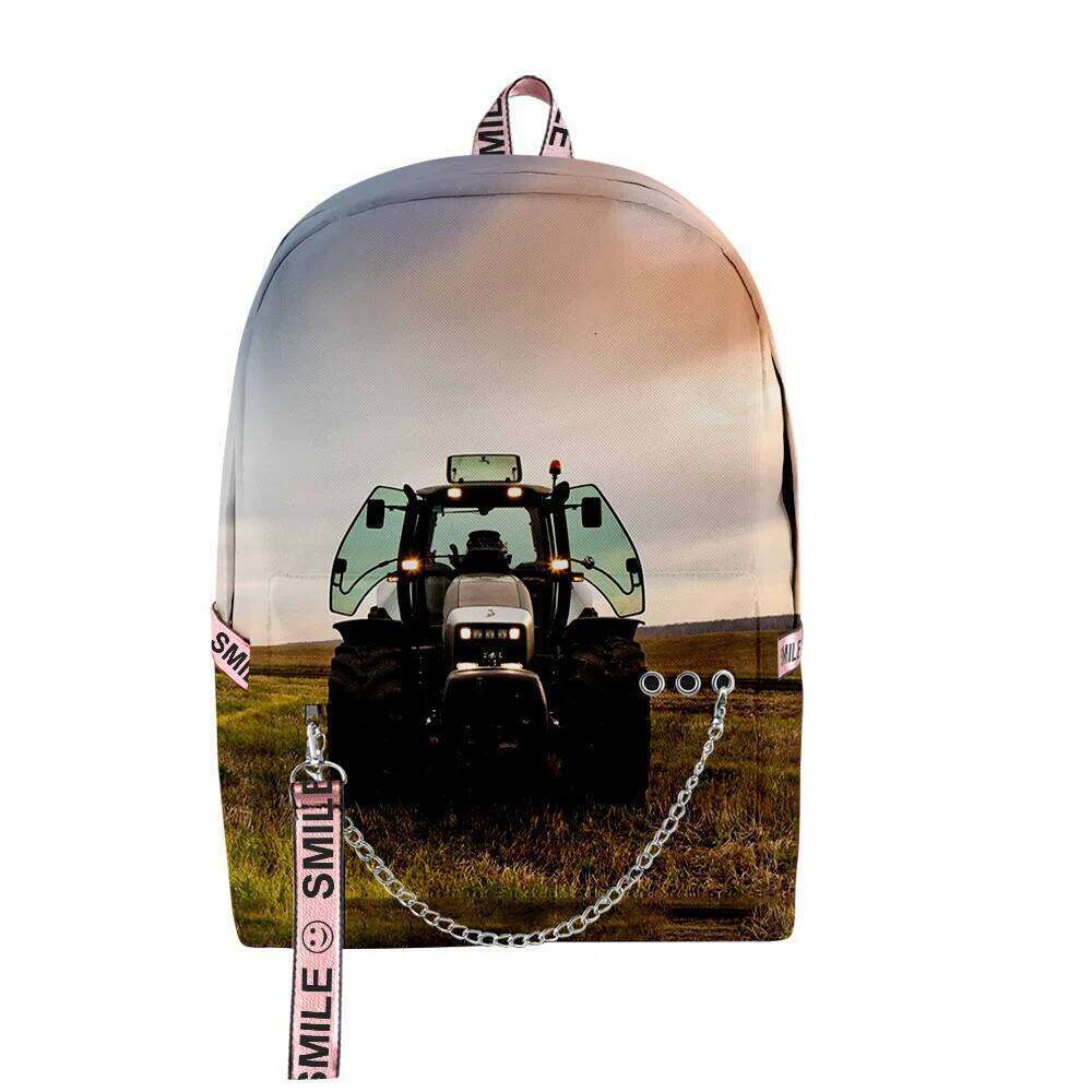 Cool Game Tractor Pattern Student School Bags Unisex 3D Print Oxford Waterproof Notebook multifunction Travel Backpacks