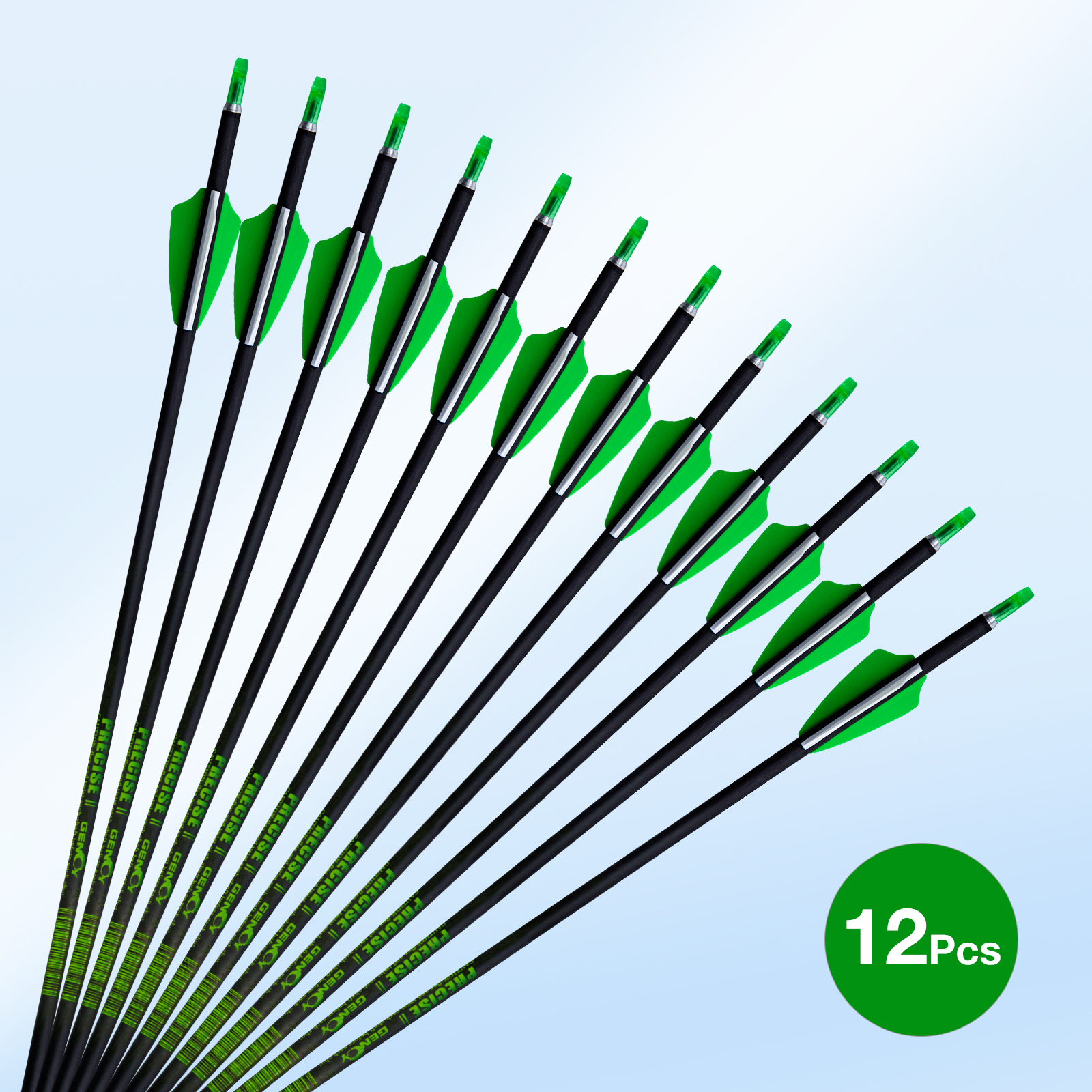 Targeting Arrows without Arrowheads Carbon Archery Arrows 4.2mm Practice Arrows for Recurve Bow & Compound Bow Spine 350-1500 Arrows (12Pcs) 31inch