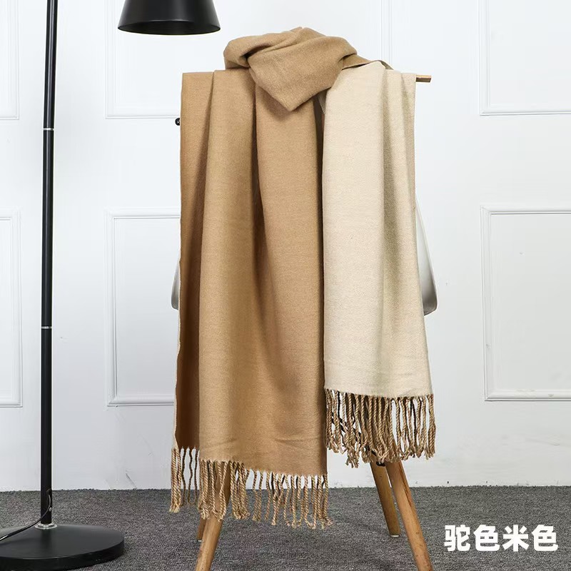 T1123 scarf women autumn and winter thick warm wool cashmere scarf ladies high-grade shawl outer double-sided scarf