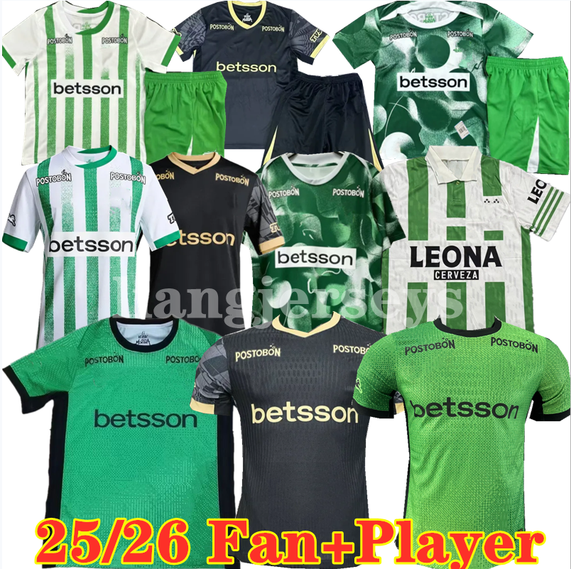 25 26 Atletico Nacional Medellin Fan And Player Soccer Jerseys ROMAN MORELOS E.CARDONA MARINO A.MORELOS JARLAN ROMAN uniform men's and children's set football shirt