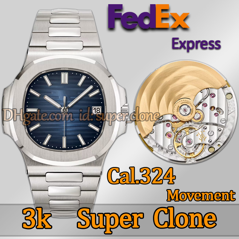 Top Mens Watches Men Designer Watches Top Super Quality 5711 3K Factory Luxury Watch 40MM Automatic Cal.324 Movement Sapphire Luminous Diving 100M Watch With Box