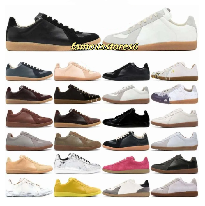 Designer Shoes Sneakers Replicaing German MM6 Army Gum Gats Trainer Paint Trainers Gat Sneaker Black Grey White Painter Nude Patent Brown Nutmeg Womens Mens