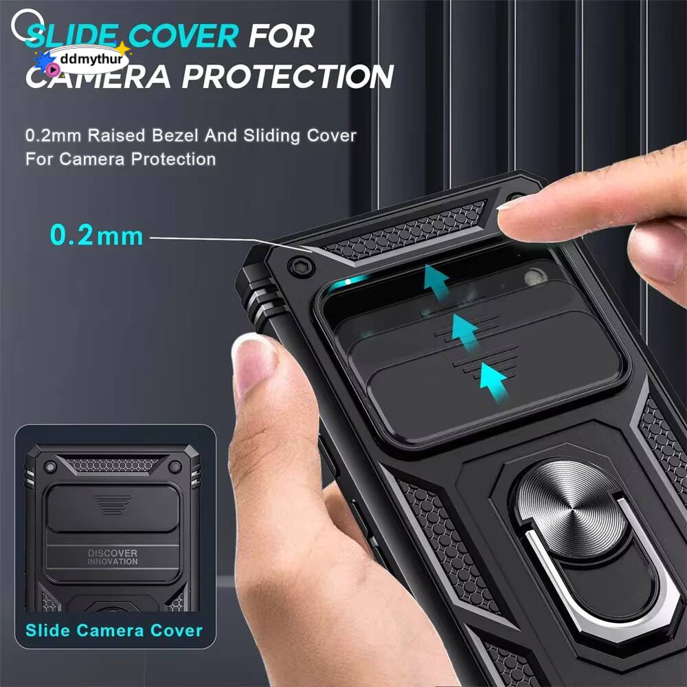 Shockproof for Google 9 8 6 Pro Cover with Sliding Camera Protector 2 in 1 Phone Case Kickstand Funda Pixel Shell ddmythur