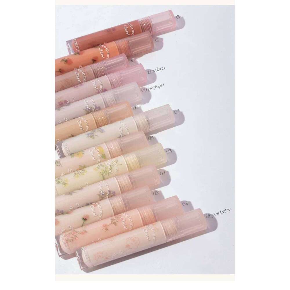 FLORTTE Gloss Long Lasting Hydrating Mirror Red Brown Lipstick Clear Moisturizing Lips Tint Nature Nude Lip Makeup Cosmetics X250702