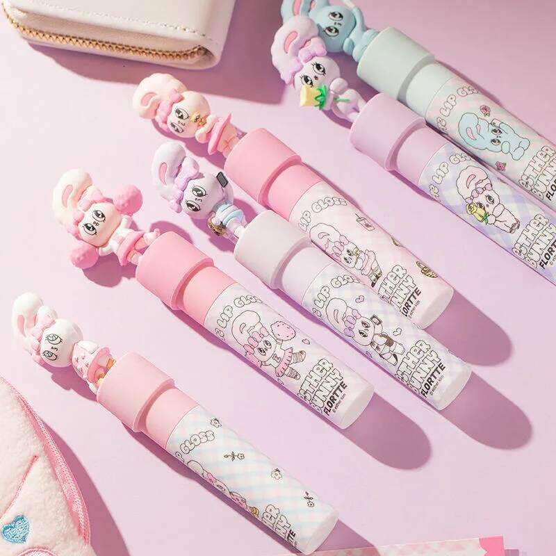 FLORTTE Bunny Cream Matte Veet Silk Lip d Long Lasting Cute Lipstick Korean Makeup Vegan X250702