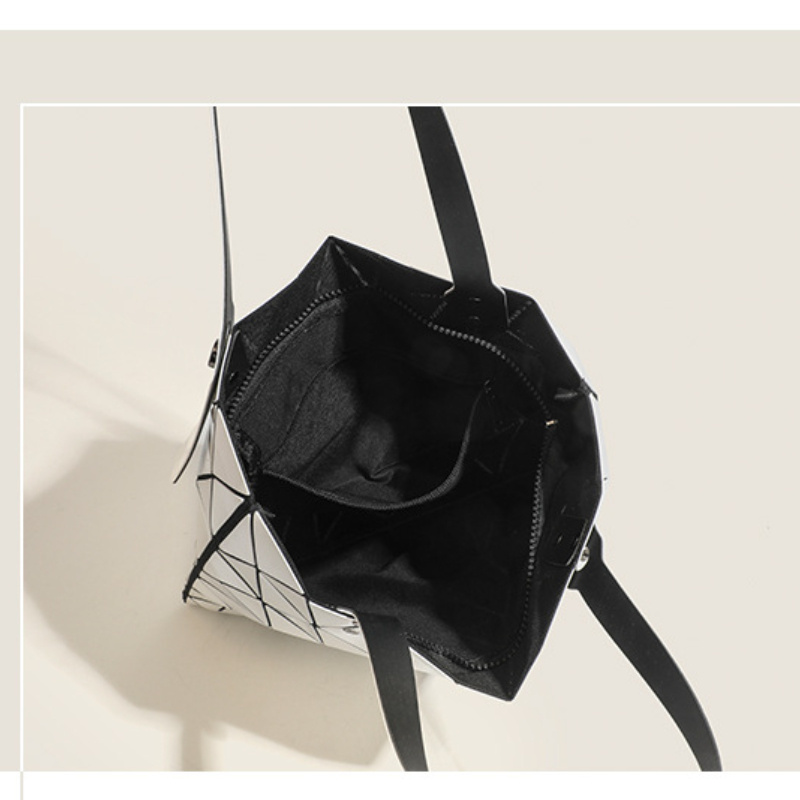 Shoulder Clutch Bags crossbody Women's tote bag 2025 handbag trendy geometric splicing diamond grid tote bag versatile flower hand-held single ha