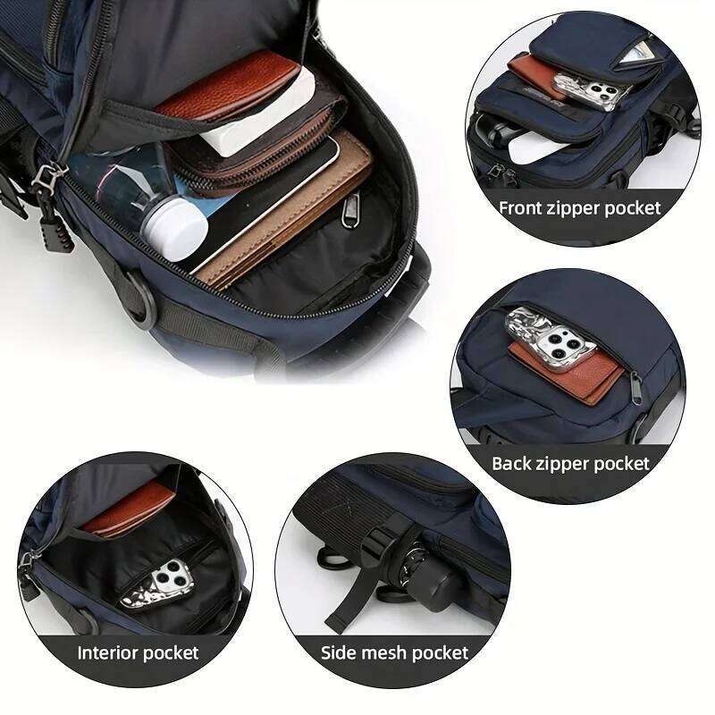 Men's Chest Bag Multifunctional Molle Waist Pack Travel Lightweight Handbag Outdoor Hiking Cycling Crossbody bag Large Rig Pouch