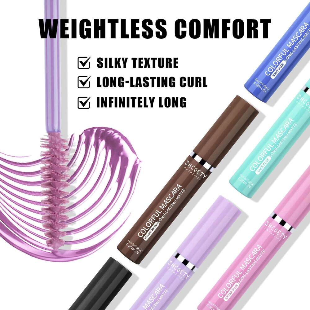 Blue 5D Curling Thick Mascara Long-wearing Waterproof Colorful Fast Dry Eyelash Extension Eye Lashes Christmas Stage Makeup X250703