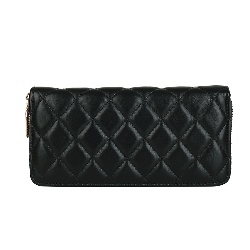 Designer Wallet 2025 New Women's Wallet European And American Fashion Quilted Embroidery Medium Long Evening Clutch PU Wallet Luxury Bag Coin Pur