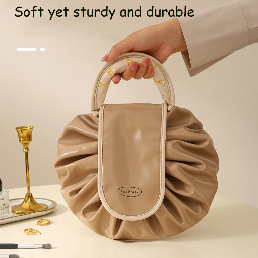 Large Capacity Drawstring Makeup Bag Waterproof Travel Toiletry Organizer | y Lazy Person Cosmetic Pouch 250628