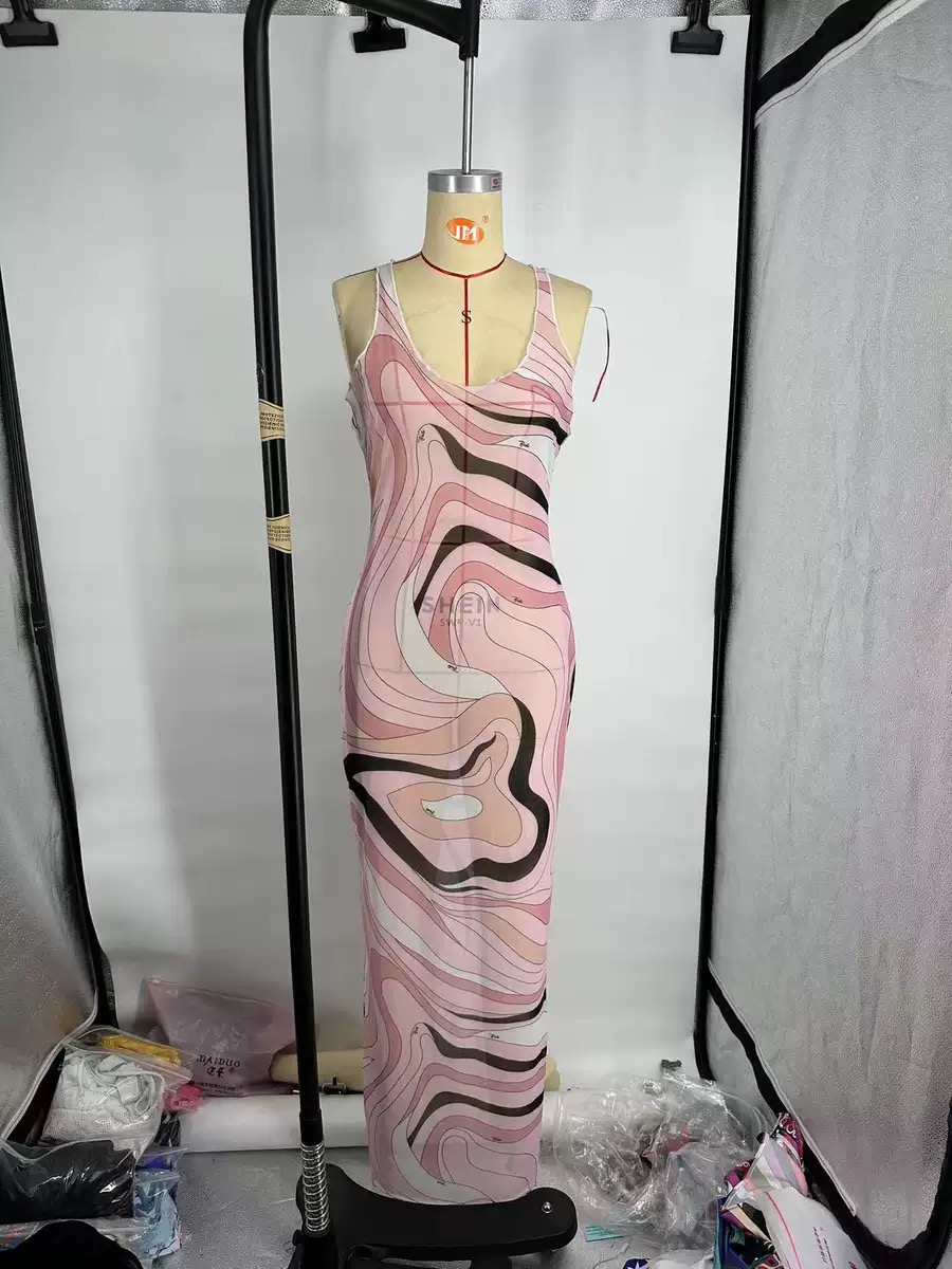 Geometric Print One Piece Swimsuit for Women Chain Straps Swimwear Open Back Padded Bathing Suits Sexy Vacation Tropical Camisole Beach Swimming Suit S-XL top