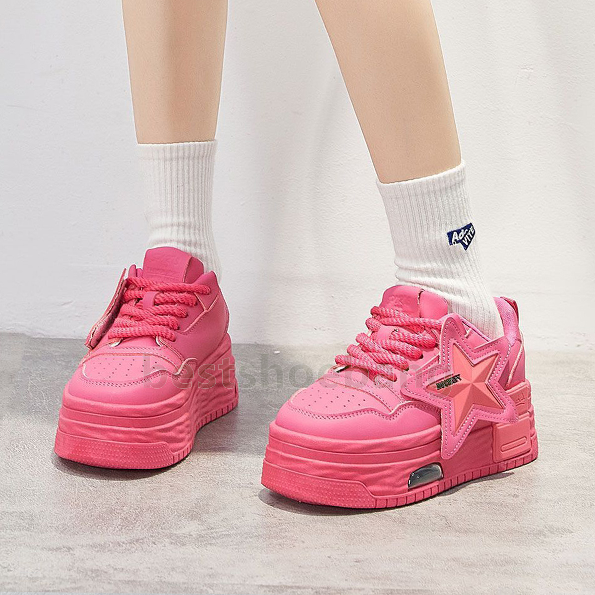 new spring autumn sneakers thick-soled trainers designer shoes womens comfort casual fashion non-slip height increasing durable walking women shoes
