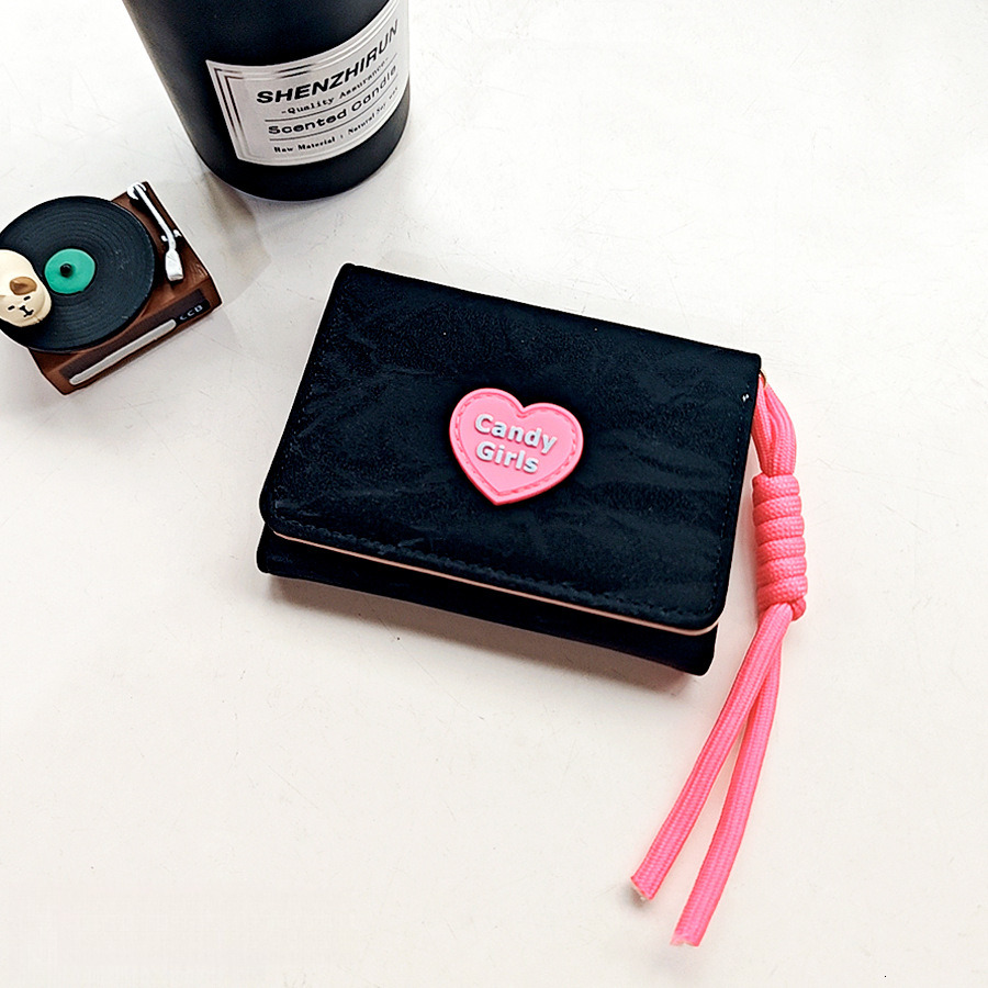 Free Shipping Designer Bag Trend New Style Small Chanel Women's Card Holder High-end PU Leather Short Coin Purse Wallet