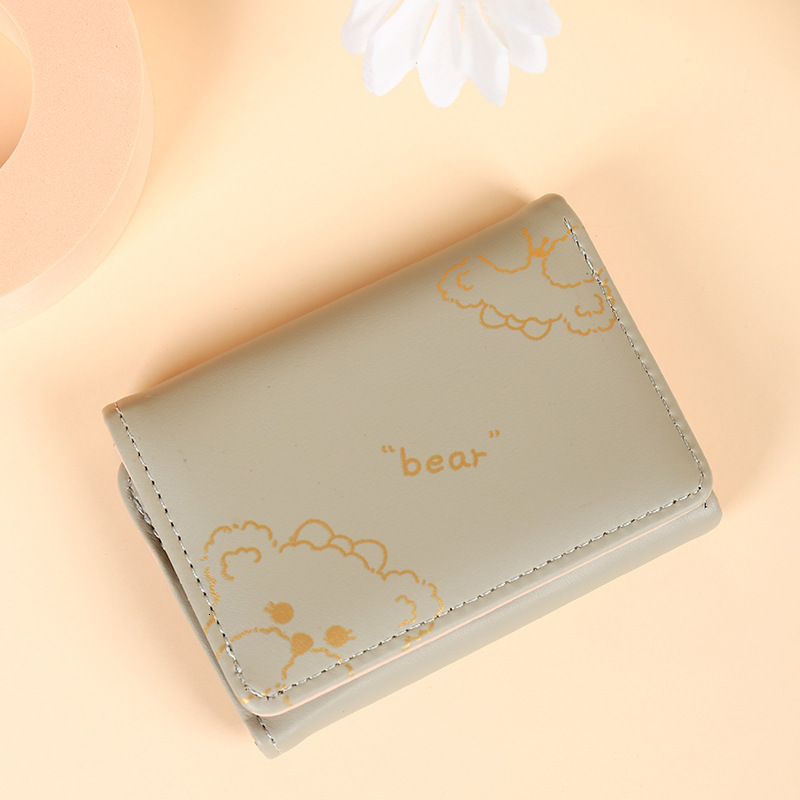 Free Shipping Designer Bagwallet For Women Niche Style Unique Design High-end Feel Cute Cartoon Small Coin Purse Student Short Foldable Leather Wallet