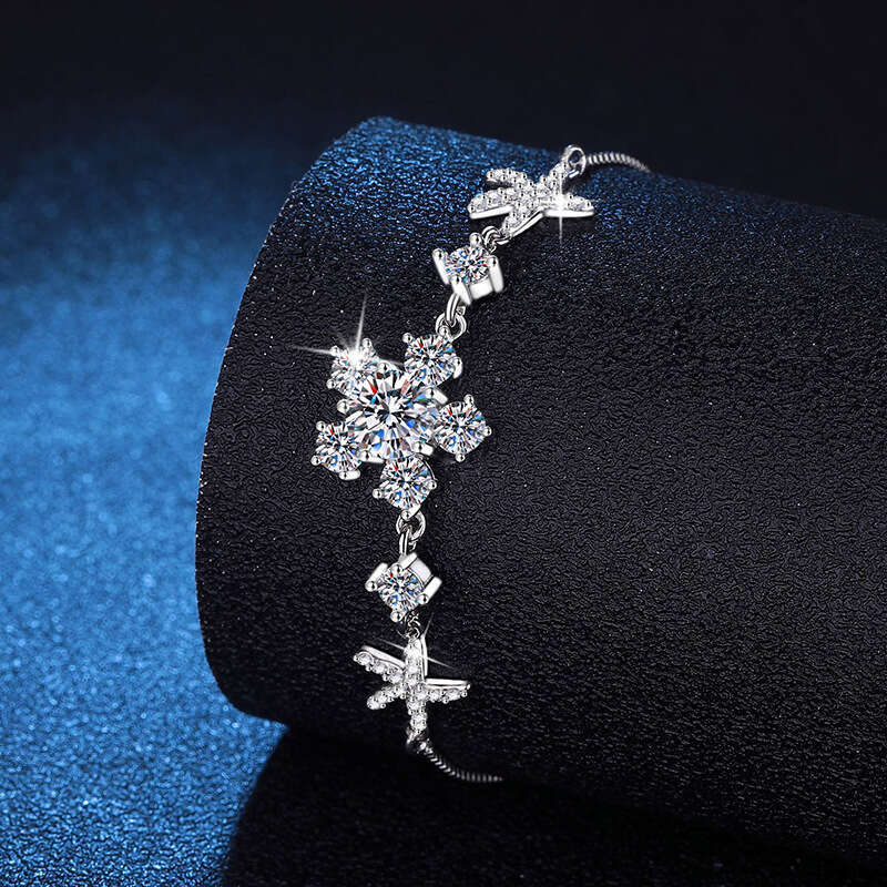 Live Pure S925ier for Women, Lively S925tarfiS925h 1 caratS925 AdjuS925table MoiS925S925anite Bracelet c9b