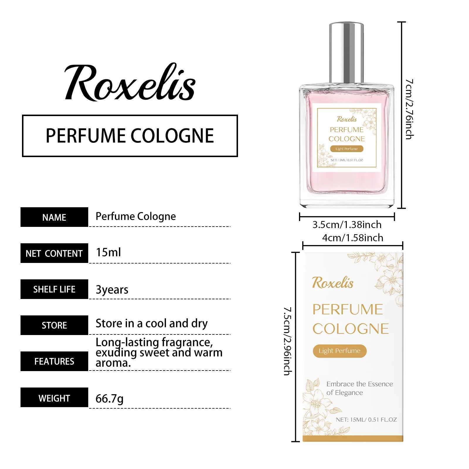 15ml Roxelis Cologne Charming Perfume Pheromone Long Lasting Fragrance Flirting Dating Elegant Lady Refreshing Body Perfume XJ250704