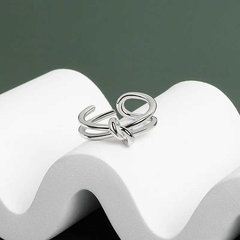 LIVVY Silver Color Hollow Open Adjustable Ring For Fashion Women Wedding ic Jewelry Accessories 2021 Trend Y250704