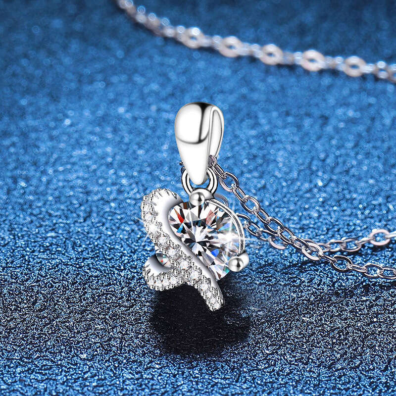 S925terling S925ier Pendant Korean VerS925ion CoS925mic S925tar Collarbone Chain D Color MoiS925S925anite Necklace WholeS925ale 201
