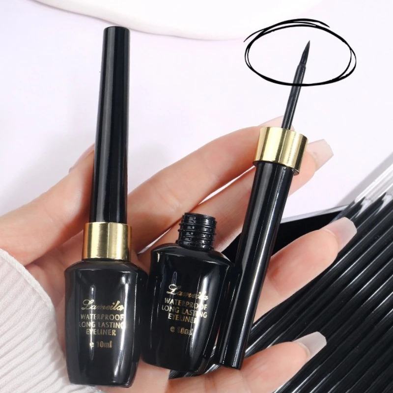 Long-lasting Black Gel Eyeliner Ultra-fine Hard-tipped Waterproof Liquid Eyeliner Pen Quick-Dry Durable Cosmetics Makeup Tool 250704