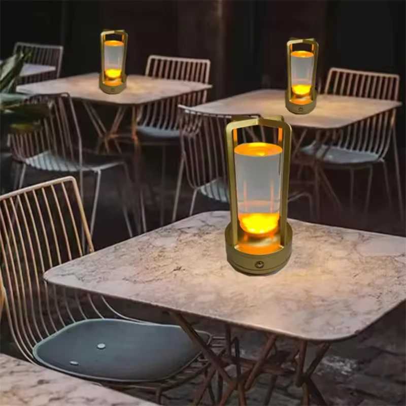 led crystal table lamp Rechargeable touch night lamp Bedroom bedside desk lamp decorative lamp for restaurants office bedroom lamps XJ250703