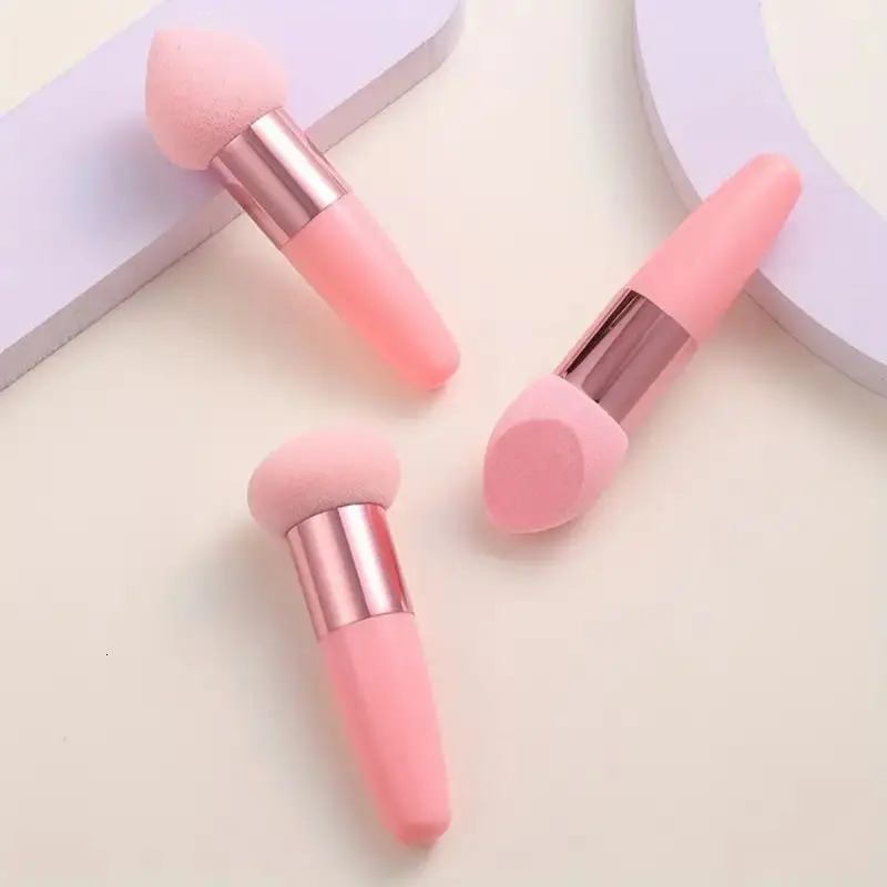 3Pcs Makeup Sponge Beauty Foundation Blending Sponge Makeup Sponge Wedge Foundation Sponges With Handle Cosmetic Blender Profess 250625