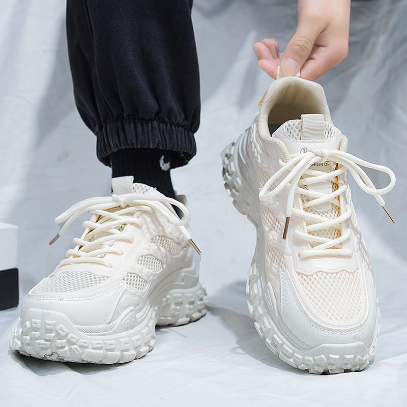 new hot Free shipping designer sneaker breathable versatile odor proof wear resistant mesh sports leisure thick soled teenage dad running shoes