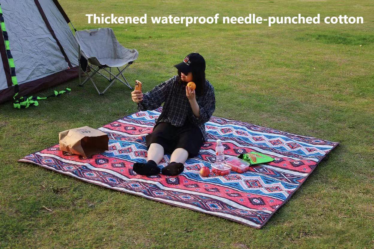 Camping picnic mat outdoor supplies portable thick more durable waterproof oxford cloth fun ground mat Bohemian