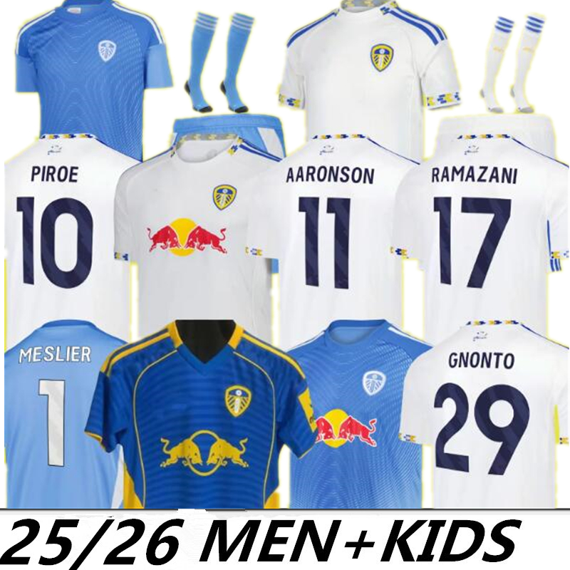 25 26 LeedsS fans player AMPADU Llorente Soccer Jerseys STRUIJK PIROE AARONSON MATEO JOSEPH Football Shirt 2025 Uniforms Men Kids Kits RODON ROTHWELL BAMFORD