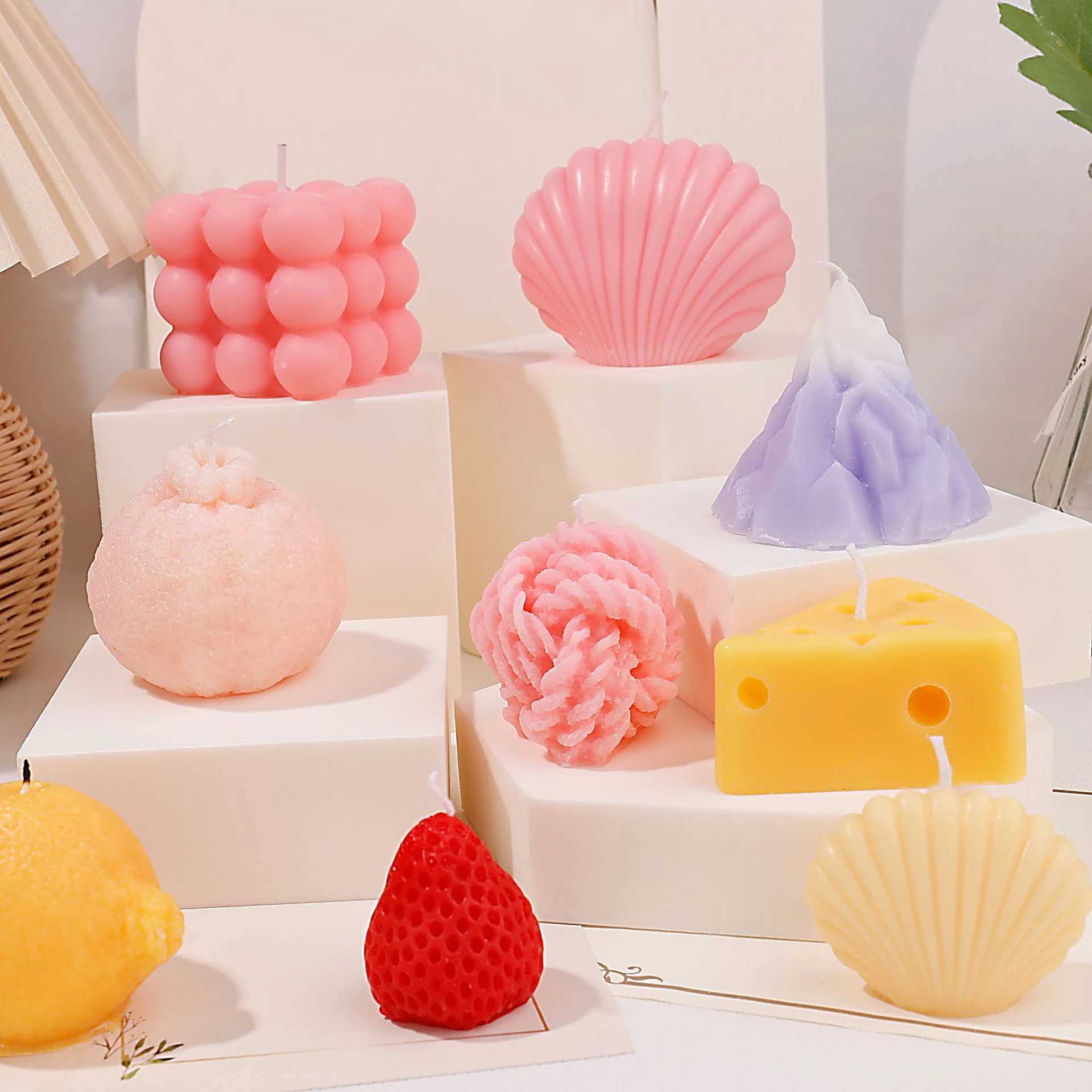 26 Shapes Smokeless Aesthetic Candle Scented Candles Decoration Christmas Handmade DIY Home Room Decor Tools Accessories W250704