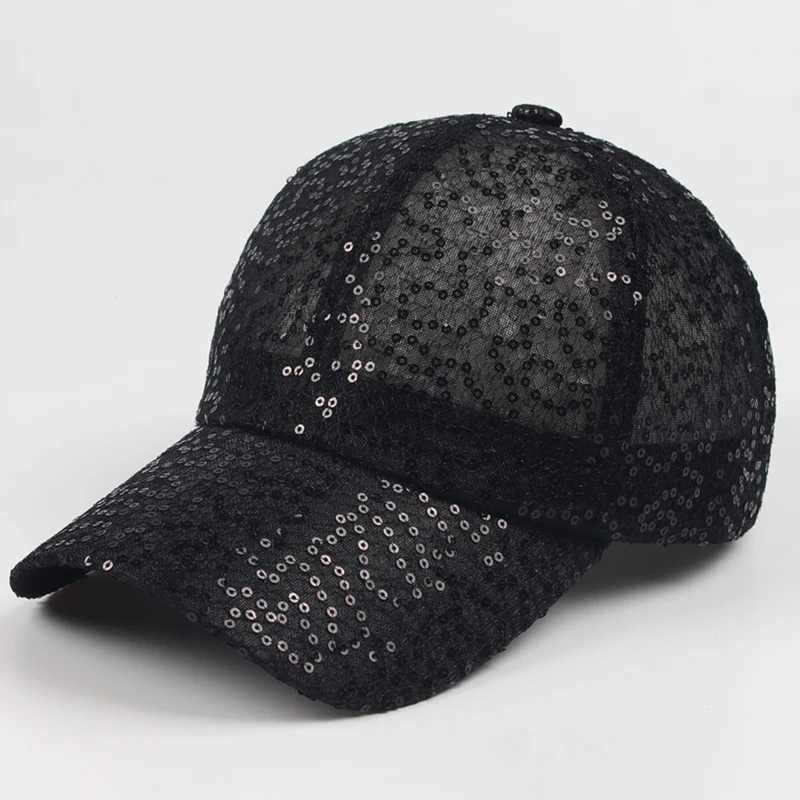 2024 Wens Baseball Cap Glitter Mesh Sequin Hip Hop Caps Girls Summer Fem Hats For Wen Snapback Trucker Hat Adjustable X250704