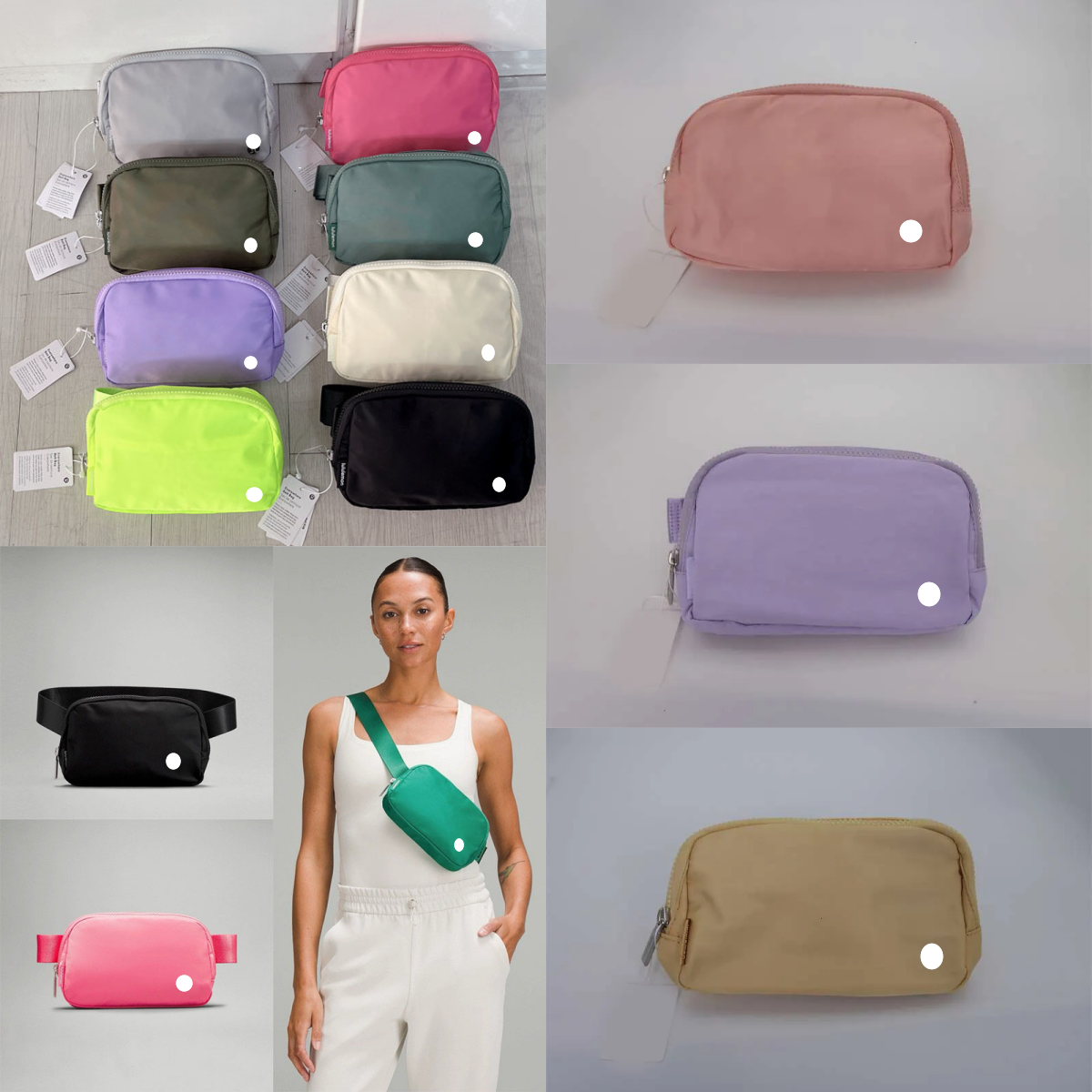 Fashionable Nylon Yoga Belt Bag Bum everywhere bumbag - Portable Fanny Pack for Men & Women with Crossbody Strap waist gym bag clutch classic handbag US STOCK