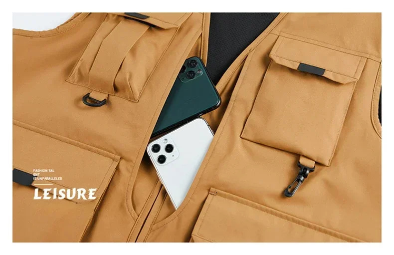 Outdoor Casual Vest Mens Autumn MultiPocket Breathable Sports Sleeveless Jacket Fashion Pographer n Fishing 250704