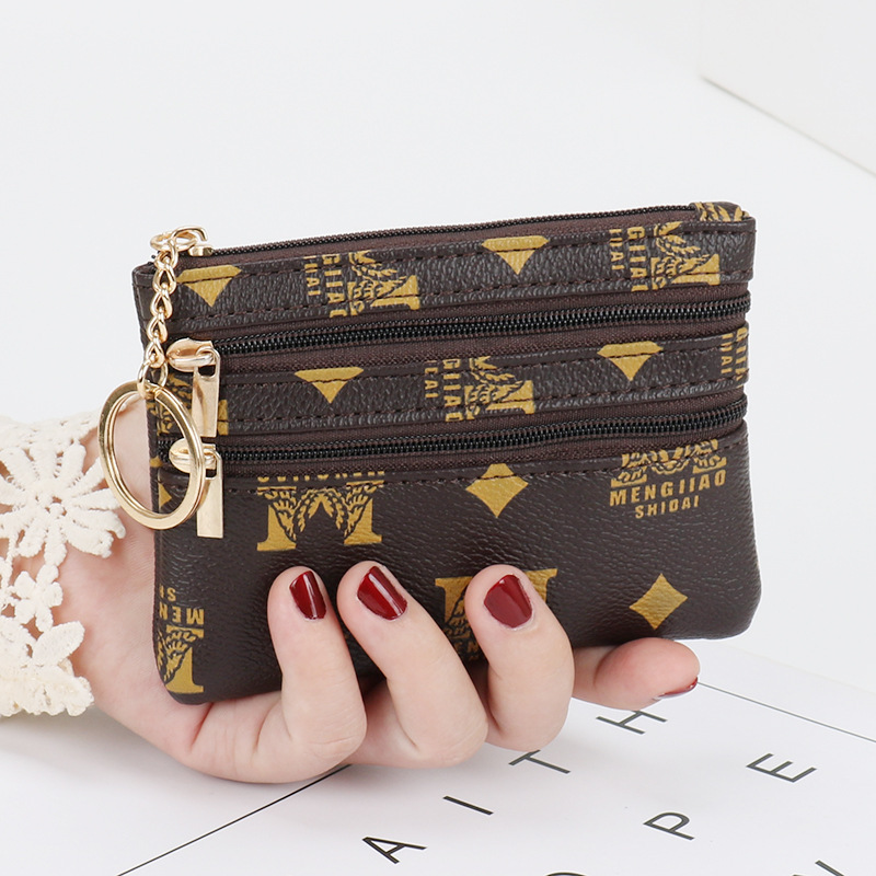 wallet designer woman high quality Women's Mini Zipper Coin Purse Key Holder Compact Wallet Small Change Pouch Fashion Simple Design Free Shippin