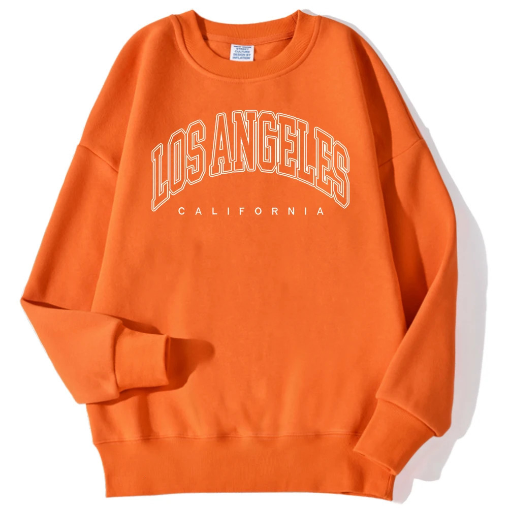 Los Angeles California Letter Print Sweatshirt For Men Fashion High Quality Hoodie Autumn Casual Pullover Simple Loose Clothes 250704