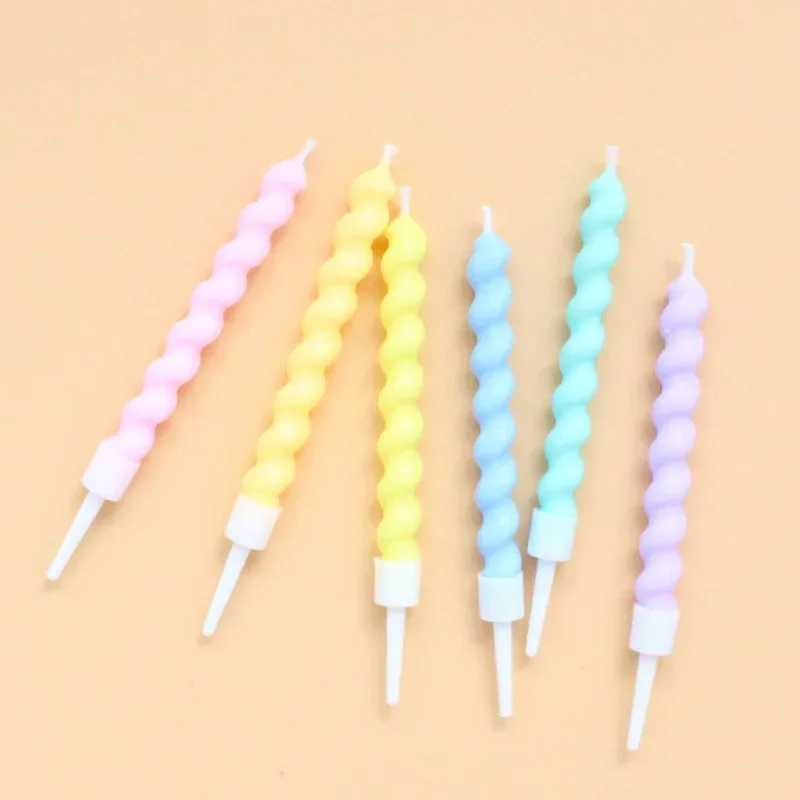 6Pcs Colorful Birthday Candles With Stand Star Heart Cake Candle for Baby Children Birthday Party Supplies Wedding Decor W250704