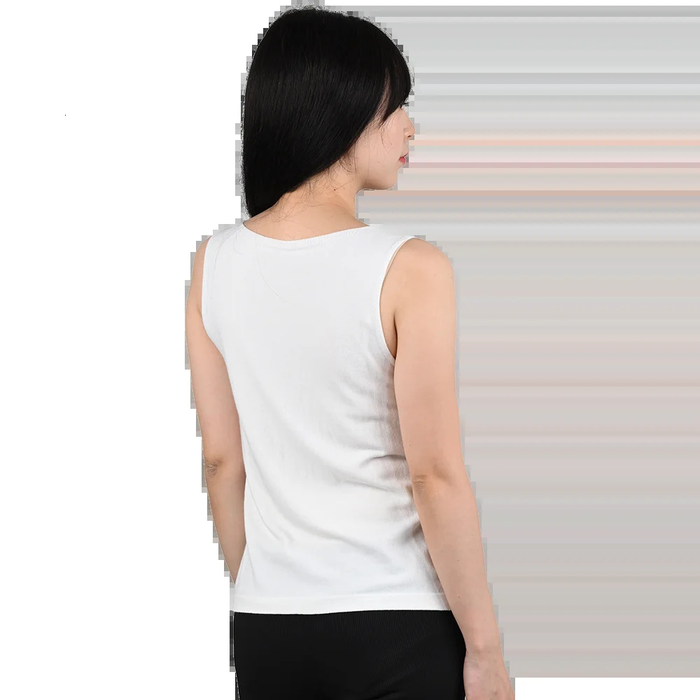 Spring Summer Knit Tank Tops Undershirt Women Sleeveless Vest T shirt Sexy V Neck Knitwear High Stretch Woman Thin Sweaters 250704