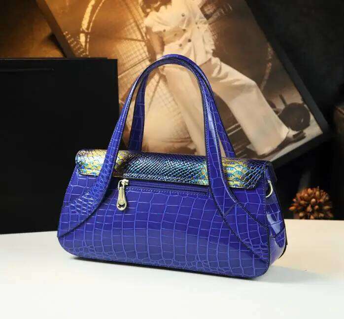 Genuine Leather Women's Bag 2023 Fashion Snake Pattern Ladies Tote Handbags Large Capacity Mom Shoulder Crossbody Bags MDNG