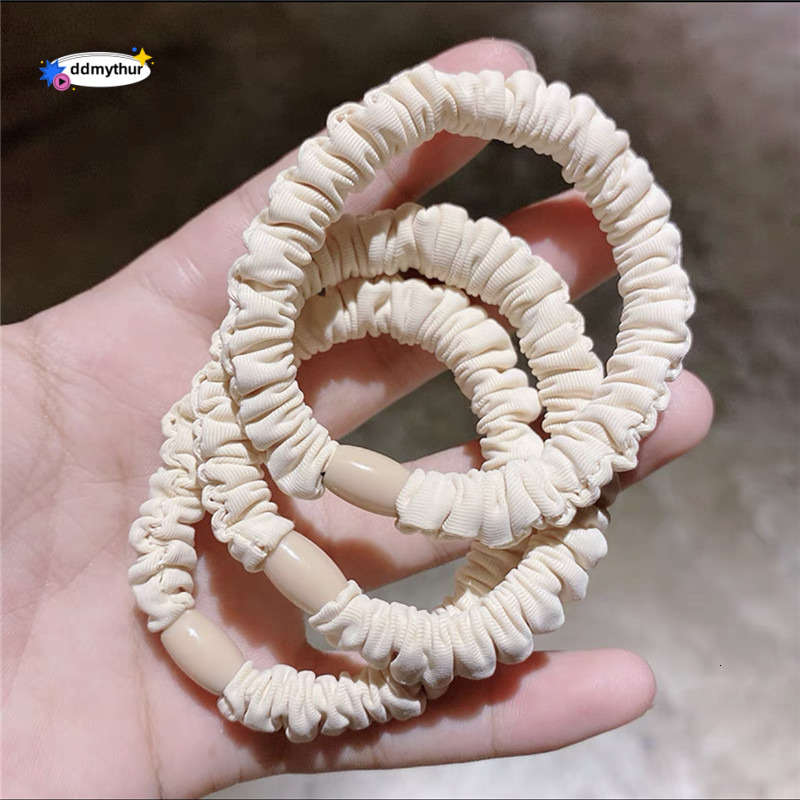 Korean High Elasticity Durable Black Ties Personality Large Intestine High-end Ponytail Hair Ropes Girl Rubber Bands ddmythur