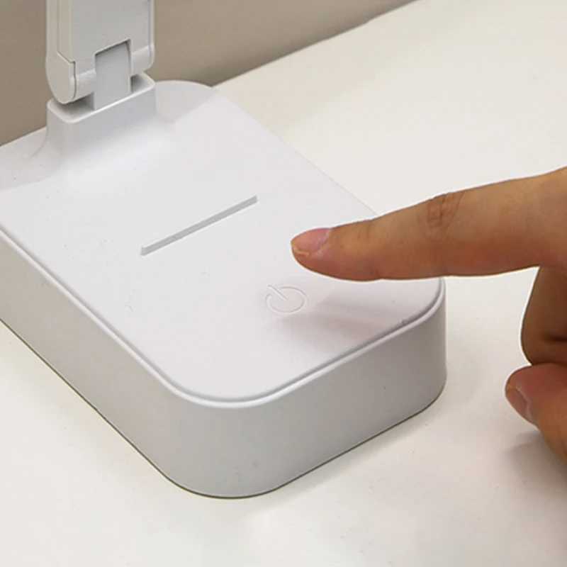 LED Desk Lamp USB Rechargeable Table Lamp 3 Levels Dimmable Touch Desk Lighting Eye Protection Foldable For Bedroom Desk LightXJ250703