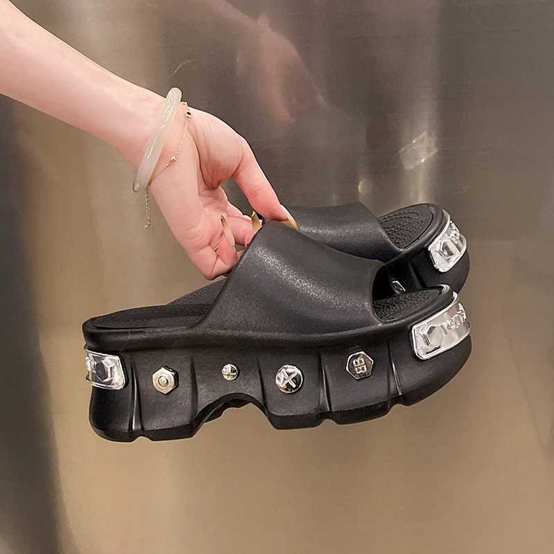 Summer Ins Womens Men Large Size Thick Bottom Sandals Couples Letter Casual Slippers Unisex Adult Beach Shoes Size 35-40 W250704