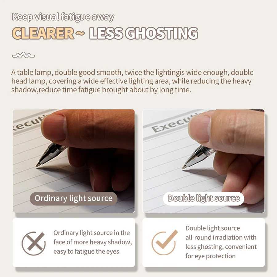 USB Rechargeable LED Desk Lamp 3 Levels Dimmable Touch Sensor Foldable Table Lamp Eye Protection for Bedroom Bedside Office XJ250703