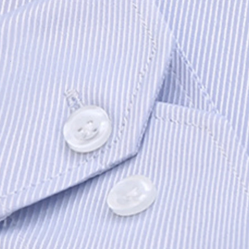 8XL Plus Size Mens Top Quality Dress Shirts Long Sleeve Slim Fit Solid Striped Business Formal White Shirt Male Social Clothing 250704