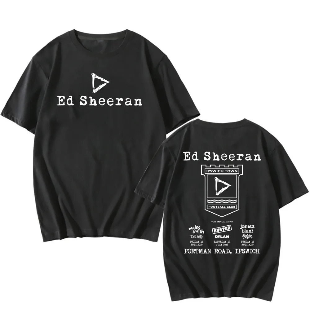 Ed Sheeran Play Tour 2025 Tshirt Cotton Men Women Summer Tshirts Fashion Loose Unisex Streetwear Hip Hop Graphic Clothing 250625