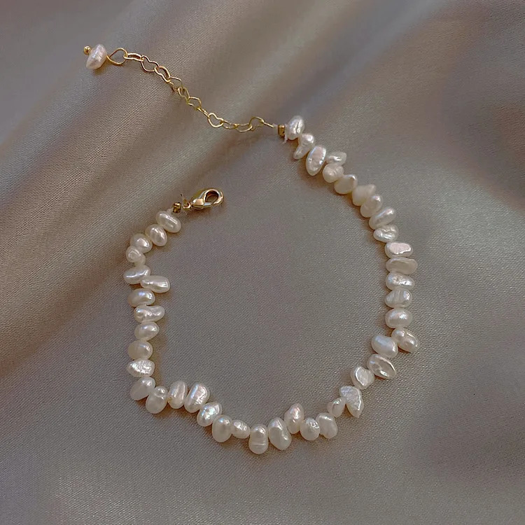 100% Natural Baroque Freshwater Pearl 14K Gold Filled Ladies Bracelet Jewelry For Women Birthday Gifts No Fade 250628