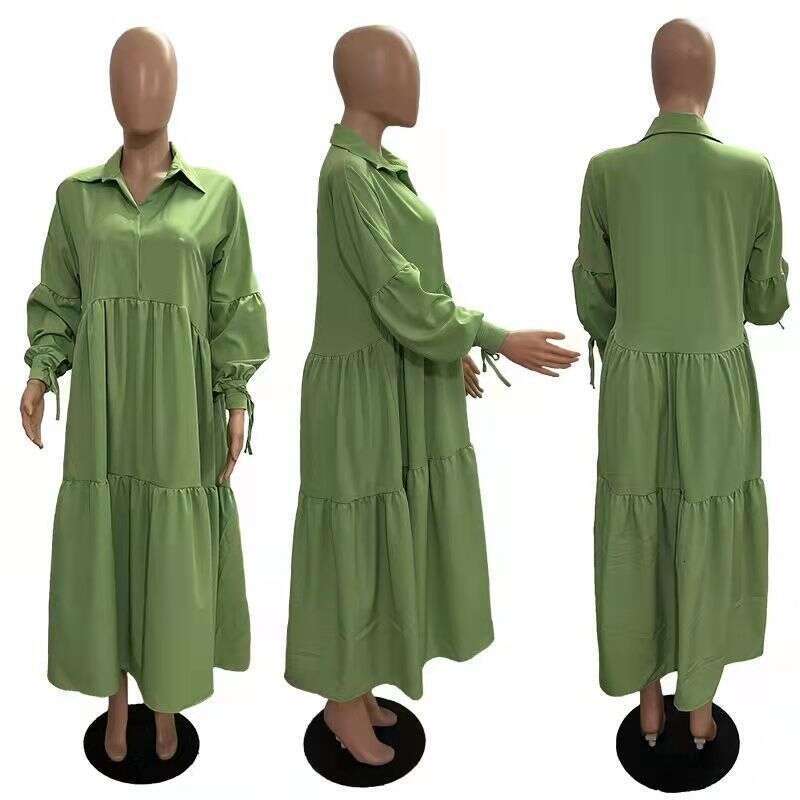 Autumn Women's Fashion European and American Retro First Love Loose Slimming French Lazy Style Shirt Dress 2025 Elegant Versatile New Trendy Clot