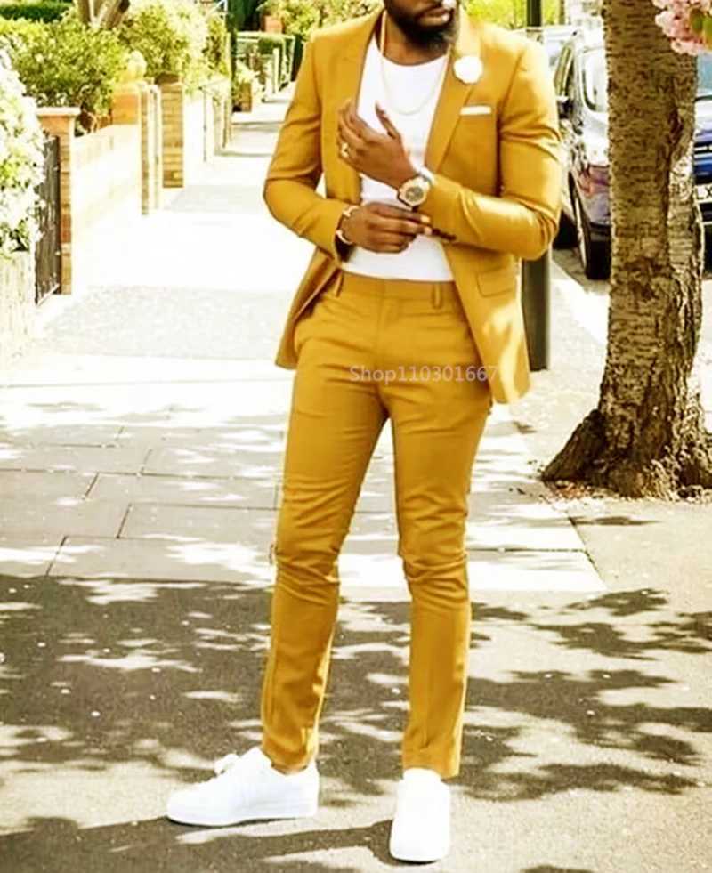 2 Piece Mens Suits Slim Fit Notch Lapel Single Breasted Jacket Wedding Groom Tuxedos Business Suits Set (Jacket+Pants) X250704