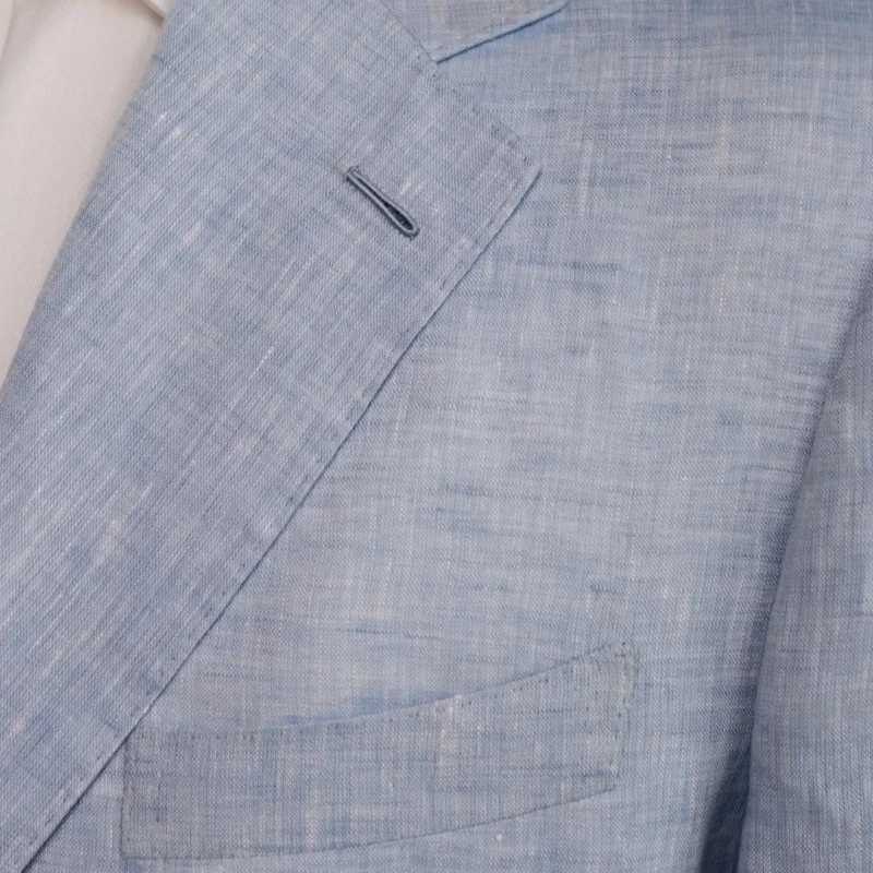 Summer Linen Casual Breathable Small Suit Mens Lightweight Breathable Half-Lining Slim Suit Jacket Retro Italian Trend X250704