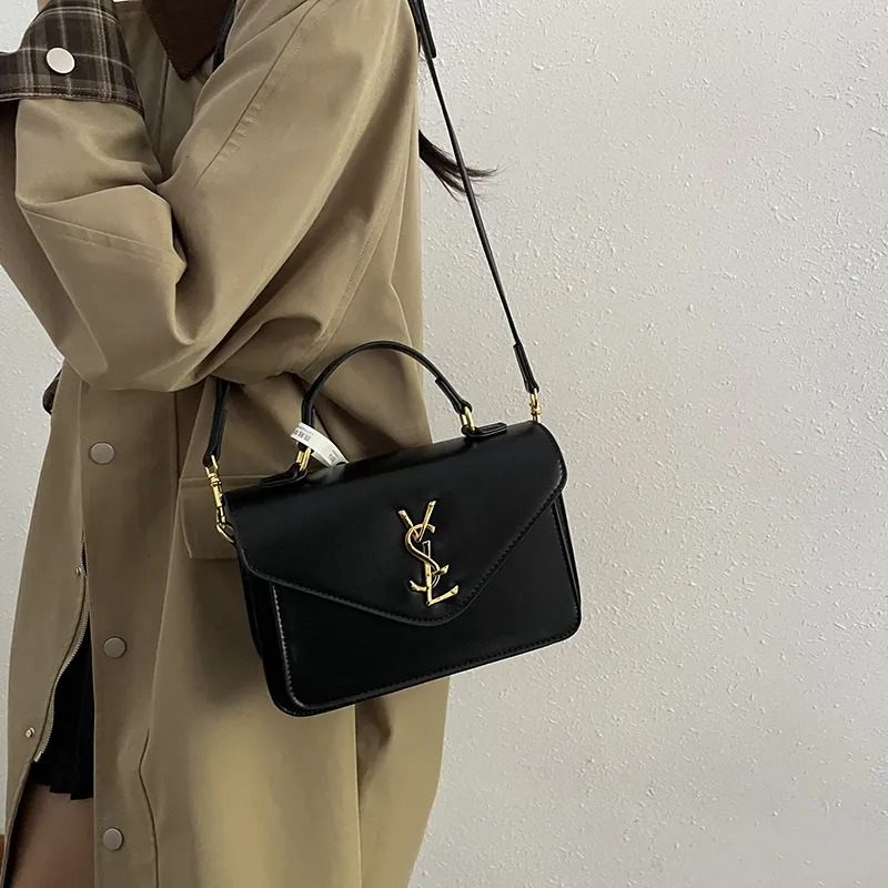 Designer Bag Shoulder Bag Luxury Bag Purse Crossbody Bag Simple Fashion Trend Women's Handbag High Quality Leather Small Square Bag Black Large C